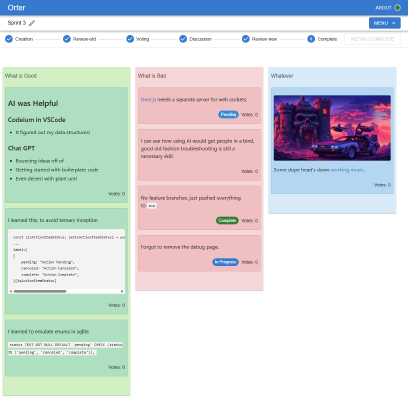 Orter, a Retrospective Tool